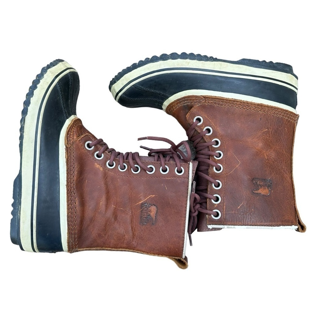 Sorel 1964 Premium Brown Leather Waterproof Duck Boots Women’s Size 8 - Picture 4 of 14